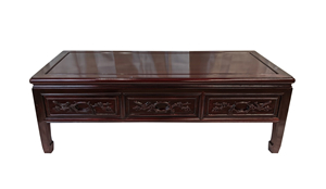 Oriental Rosewood Coffee Table With 3 Drawers