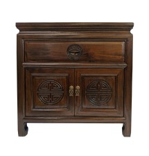 Large End Table With Long life Carving 26 Inches Wide