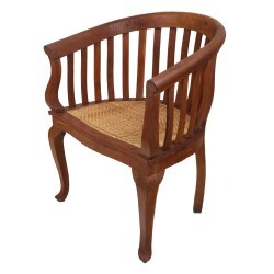Indonesian Chair Round Back Rattan Seat