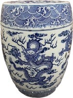 Dragon Garden Stool Porcelain for Outdoor or Indoor Use