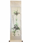 Oriental Silk Scroll Bamboo Motif