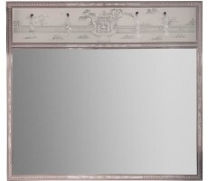 Oriental Mirror With Inlaid Pearl Scenery