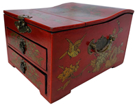 Oriental Make Up Box With Mirror