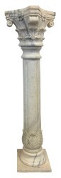 White Hand Carved Marble Column White Hand Carved Marble Column