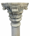 White Hand Carved Marble Pedestal