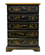 Five Drawer Oriental lacquerware Cabinet