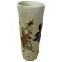 Chinese White Porcelain Vase Brush Painted Water Lotus Flower