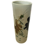 Chinese White Porcelain Vase Brush Painted Water Lotus Flower