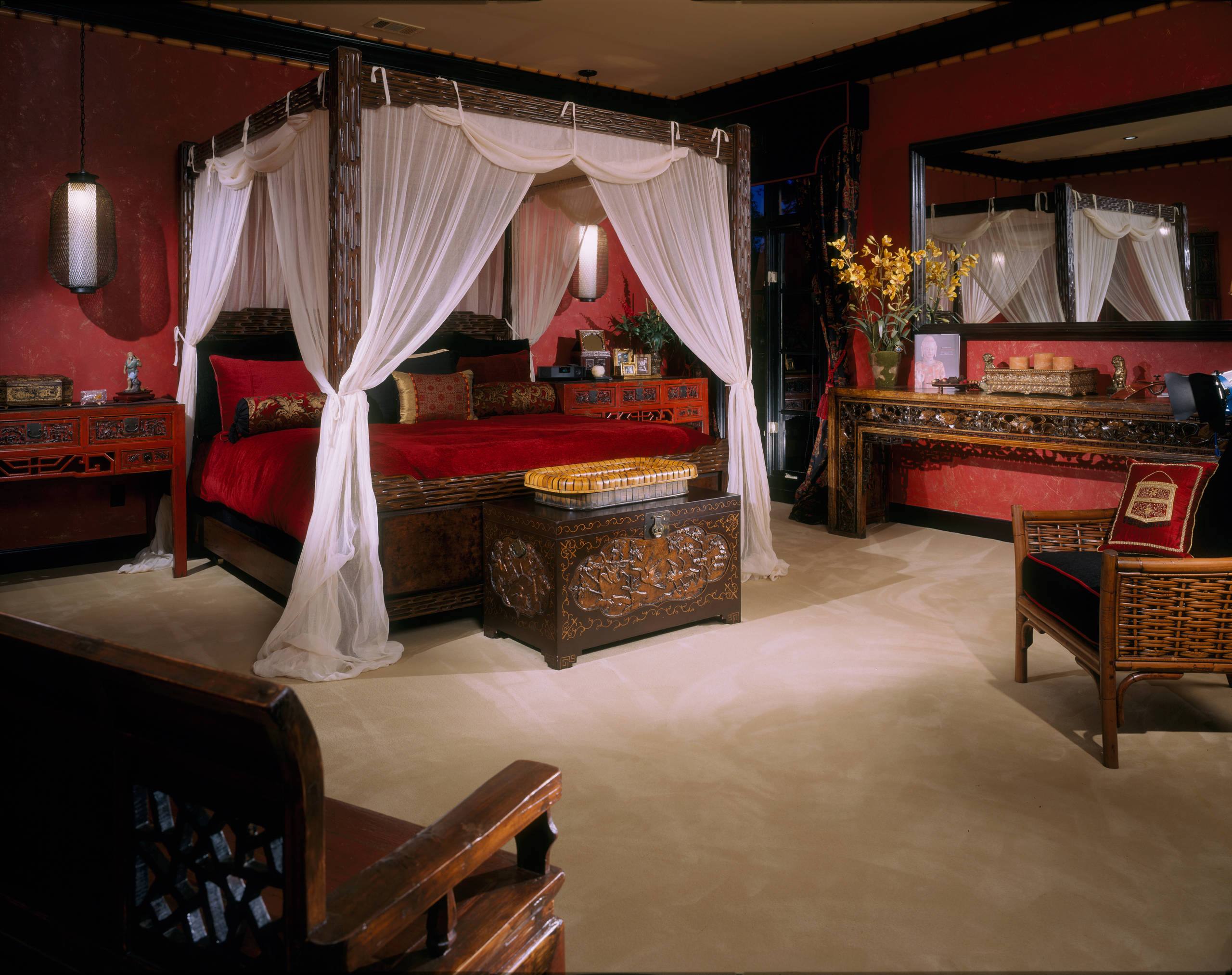 Комната древностей. Спальня в стиле древнего Китая. Спальня в Восточном стиле. Спальня в традиционном китайском стиле. Кровать в азиатском стиле.