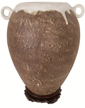 Earthen Porcelain Vase with Ring Handles