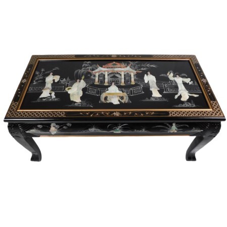 Lacquered Coffee Table with Mother Of Pearl Inlaid Dragon Lacquered Coffee Table with Mother Of Pearl Inlaid Dragon