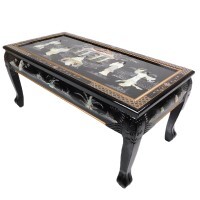 Ball and Claw Lacquer Mother Of Pearl Inlaid Dragon Coffee Table