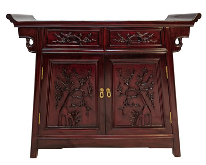 Bird and Flower Rosewood Wing Top Cabinet