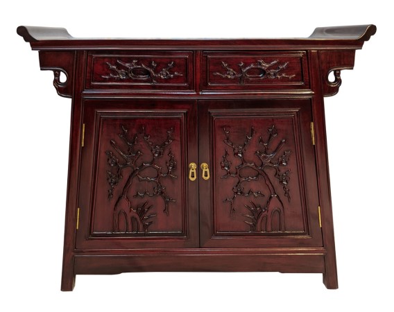 Bird and Flower Rosewood Wing Top Cabinet