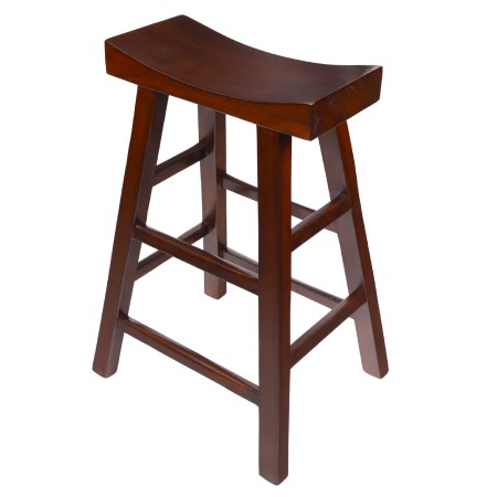 Oriental Bar Stool with Moon Shaped Seat