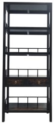 Solid Elm Wood Bookcase with Two Drawers Solid Elm Wood Bookcase with Two Drawers