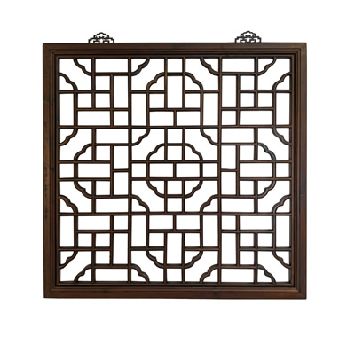 Carved Lattice Window Panel 31 Inches