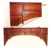 Oriental Antique Bed Panel, 61"W