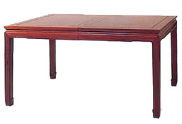 Hardwood Dining Table Rosewood Stain 60-96"W