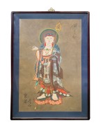 Oriental Hand Painted Buddha Wall Panel