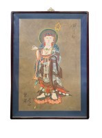 Oriental Hand Painted Buddha Wall Panel Oriental Hand Painted Buddha Wall Panel