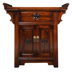 Oriental Wing Top Cabinet with Long Life Carving