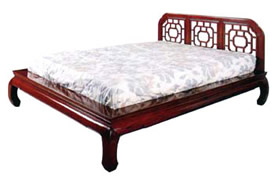 Rosewood Queen Size Oriental Platform Bed