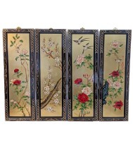 Oriental Wall Art Set of Four Panels