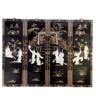 Asian Art Panels Set of Four Lady Design