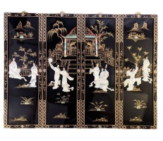 Asian Art Panels Set of Four Lady Design