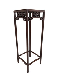 Oriental Rosewood Carved Plant Stand 36 Inches