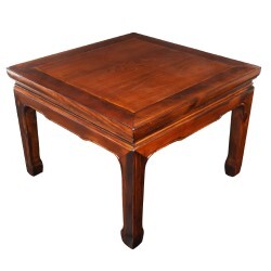 Chinese Horse Hoof Foot End Table of Solid Elm Wood 17" High Chinese Horse Hoof Foot End Table of Solid Elm Wood 17" High