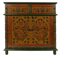 Tibetan Hall Cabinet Hand Painted Dragons