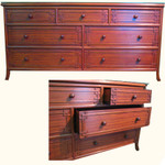 7 drawer carved rosewood dresser