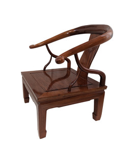 Rosewood Oriental Chair With Oxhorn Back