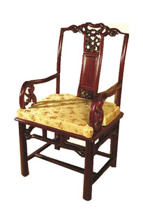 Rosewood Arm Chair Carved Peking Style