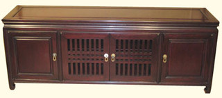 大幅値下げ！アジア・中華系木製 コーナー 3段 家具　中国の伝統的な彫刻入り Oriental Furniture Warehouse Oriental Corner China Cabinet