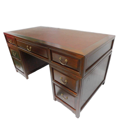 Writing Desk In Oriental Rosewood 58 With Seven Drawers For
