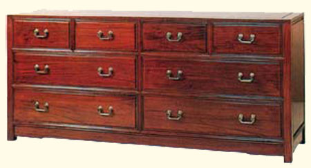 Oriental Dresser With Eight Drawers 60 Wide Carved Rosewood In