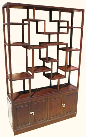 Ming style solid rosewood step curio