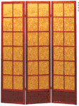 Bejing dragon. 3-panel hard back fabric screen or room divider