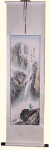 Silk scroll: Wise man with waterfall