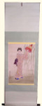 Silk scroll: Geisha with umbrella