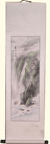 Silk scroll: Agra Falls
