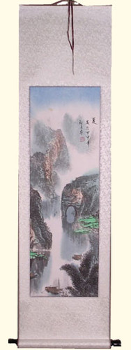 Silk scroll: Mountain grotto