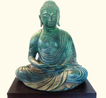 15 inch tall bronze Buddha