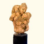 24 inch tall "Kissing Lady" stone statue