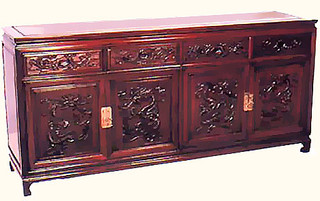 Rosewood Dragon carved Buffet in dragon design
