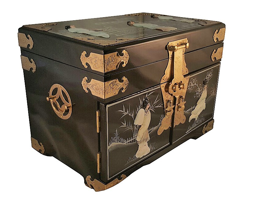 Oriental Furniture Warehouse Chinese Jewelry Box with mother of
