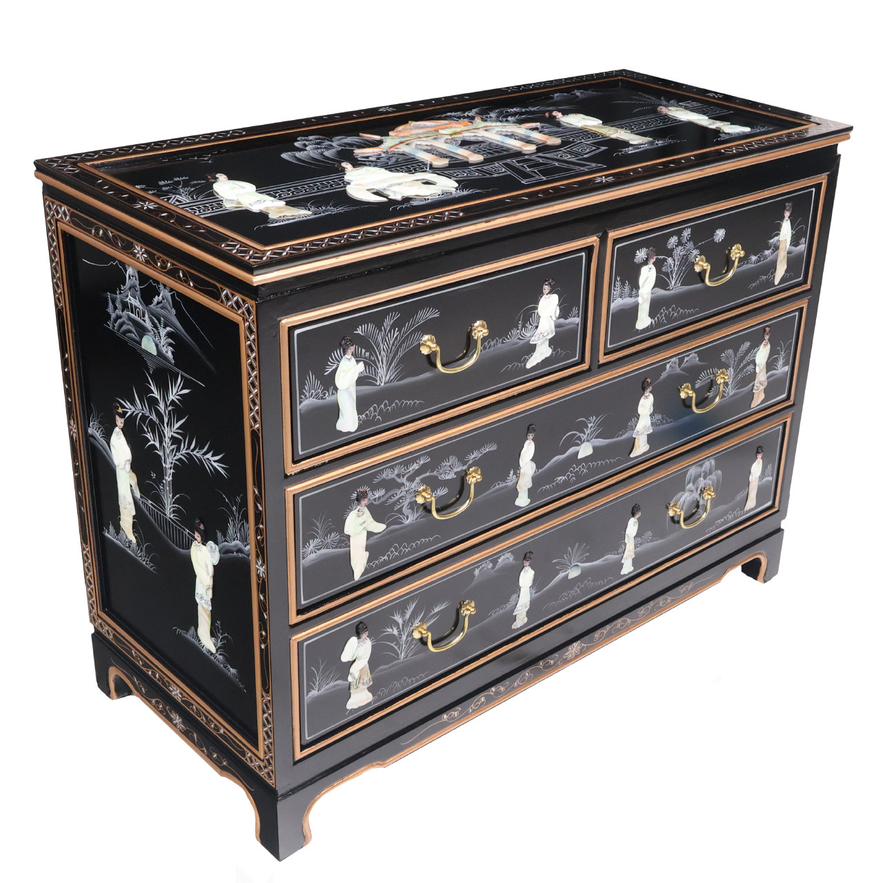 Oriental Furniture Warehouse Black Lacquered Oriental